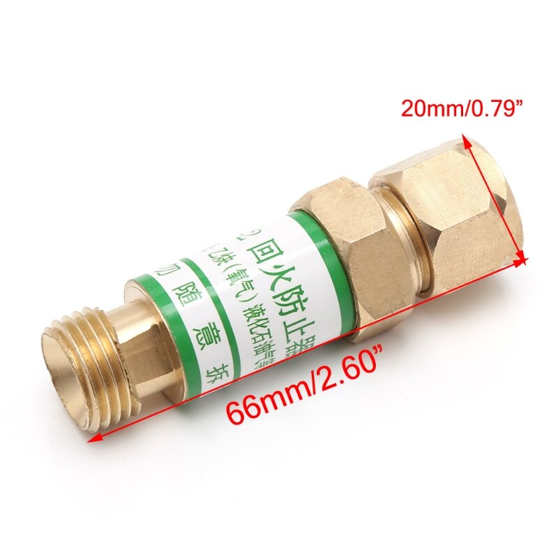 Flashback Arrestor M16x1.5 Zuurstof Acetyleen Terugslagklep Voor Drukregelaar Snijbrander P0RE: Acetylene flashback