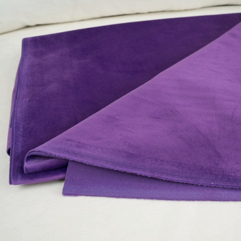 Nappe en velours de soie de 280CM de large, pour rideau de Table, coussin, coussin, rouge bleu marron vert rose violet: Deep Purple
