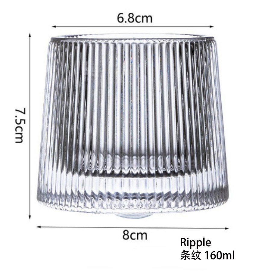 Whisky Glas, Ouderwetse Rotsen Bril Tuimelaars, Glaswerk Voor Cocktail Scotch, Bourbon, Gin, Voldka, brandy: Rotating Ripple