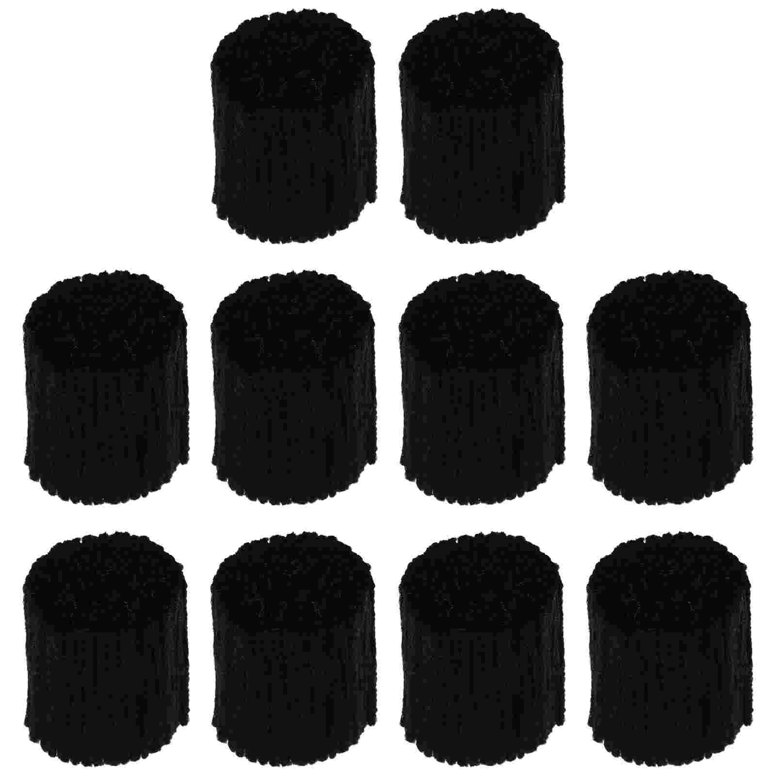 10 Rolls Yarns Knotted Rug Yarn Hook Rug Yarn Yarn Sewing Knitting Tools for Men Crafters: Black