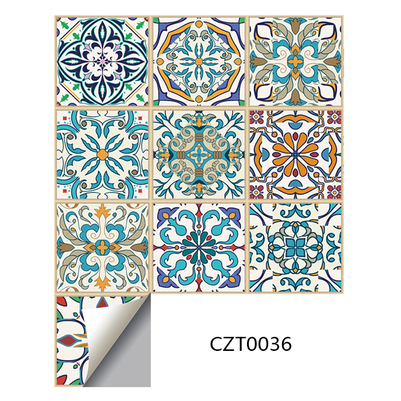 Olie-Proof Hittebestendige En Waterdichte Zelfklevende Tegel Stickers Badkamer Keuken Woonkamer Wanddecoratie 3D muursticker: pattern 13