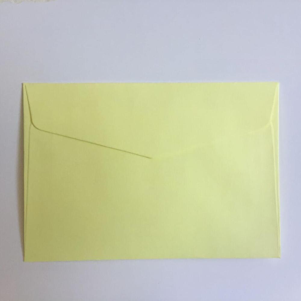 Enveloppes Kraft couleur bonbon solide, 10 pièces, jolies Mini enveloppes pour carte Scrapbooking, carte d&#39;invitation de fête de mariage, cartes de vœux,: Yellow 10pcs