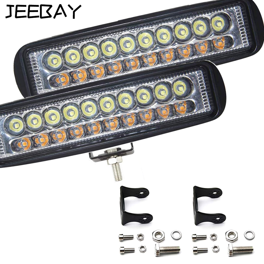 6 tommer 60w led arbejdslys 12v 24v led bjælker led bar offroad 4 x 4 bil off road flood spot combo lys suv tilbehør tågelygte