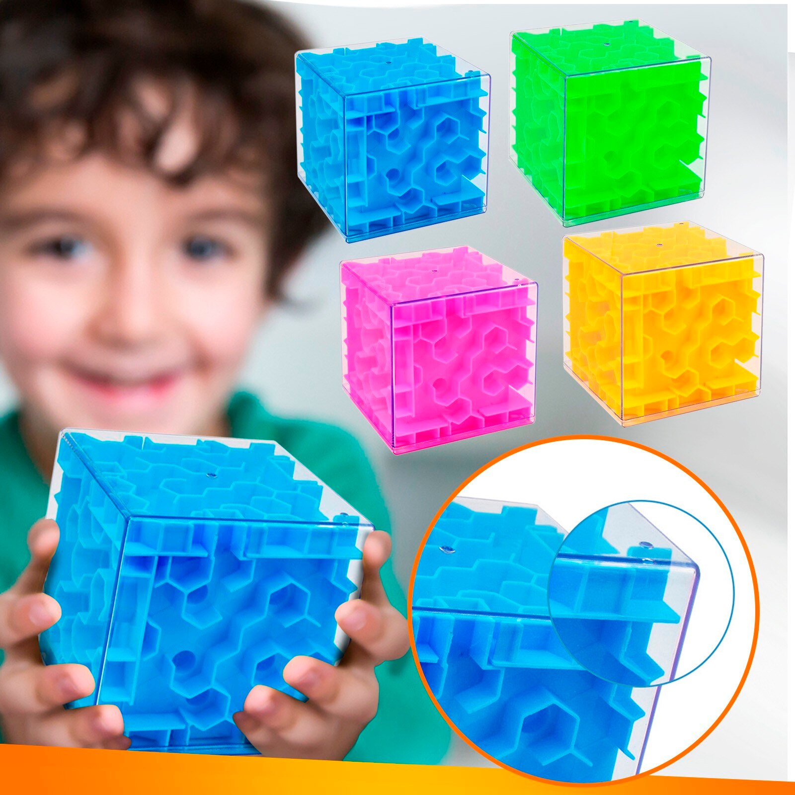 3D Doolhof Magische Kubus Transparant Zeszijdige Puzzel Speed Cube Rollende Bal Game Cubos Doolhof Speelgoed Voor Volwassenen Kinderen educatief Speelgoed
