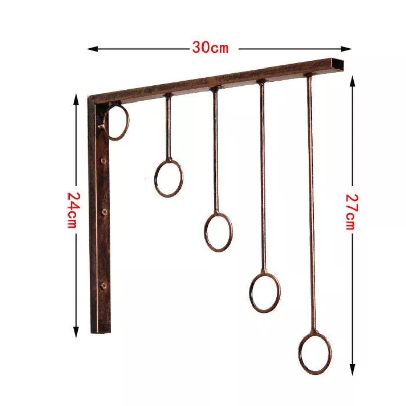 Perchas doradas para tienda de venta de ropa, estante de exhibición, estante de arte del hierro, gancho de pared, expositor de ropa, ahorro de espacio, organizador de ropa interior para guardarropa