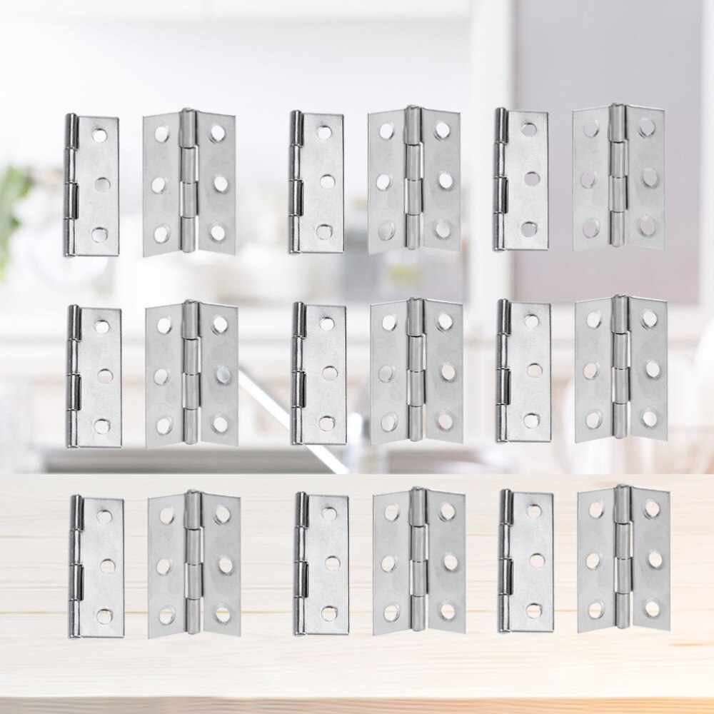 20pcs Door Hinge Useful Durable Premium Furniture Hinge Stainless Steel Hinges for Furniture