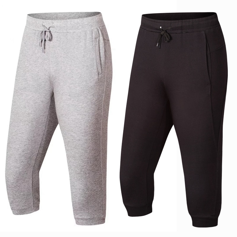 Voetbal basketbal tennis training gym 3/4 leggings heren fitness slim broek jogging katoen ademende sportbroek hardlopen