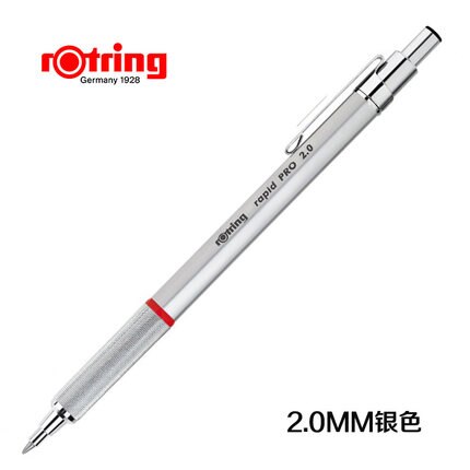 Original Germany rotring Rapid pro mechanical pencil 0.5mm &amp;0.7mm&amp;2.0mm with metal telescopic pen tip better than rotring 600: Light Grey
