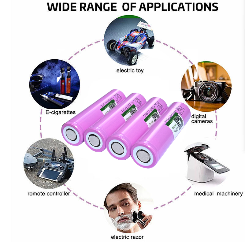 18650 Battery 100% Genuine INR18650-35E 3500mAh 3.7V 20A Rechargeable 18650 Lithium Ion Battery for Toys Power Tools Flashlight