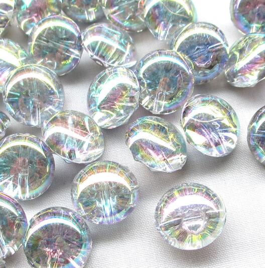 Botones de plástico transparente, Media bola, 13mm, para manualidades de costura, 50 Uds.: 10