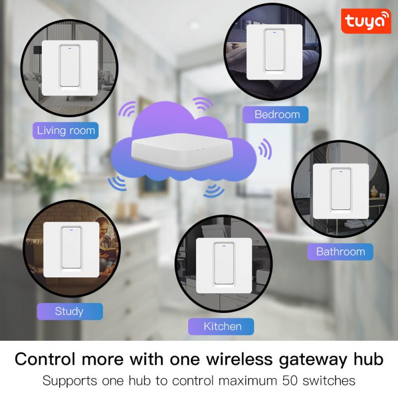 Smart Wall Switch Zigbee Wireless Tuya Smart Life Remote Control Light Switch Wall Fire Wire Triple Button For Alexa Google Home