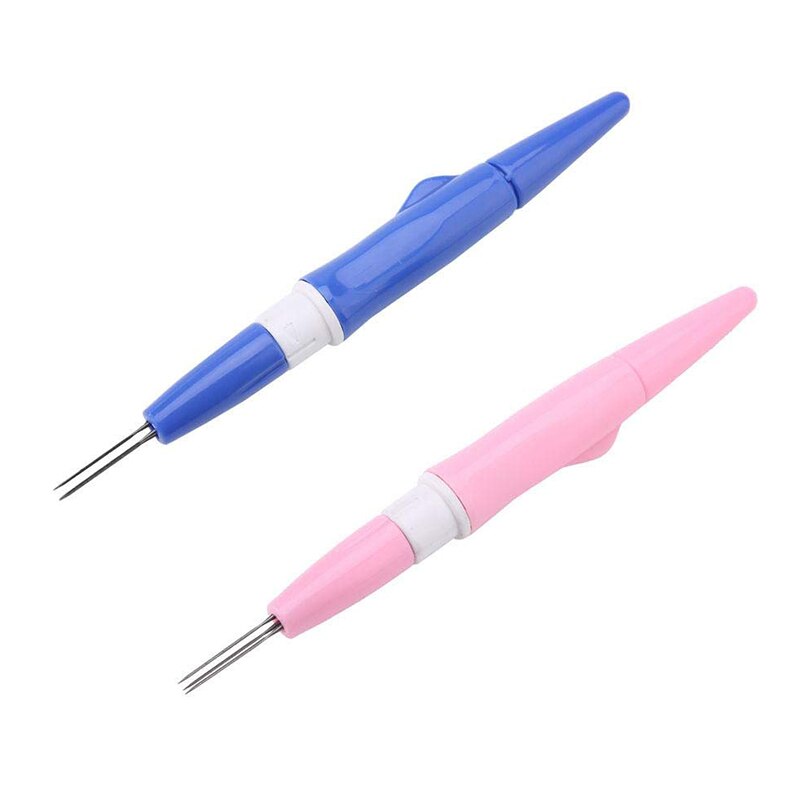 Plastic Punch Needle Set with 3pcs Fine Needles Tool Wool Felting Supplies DIY Crafting LXY9 AP23