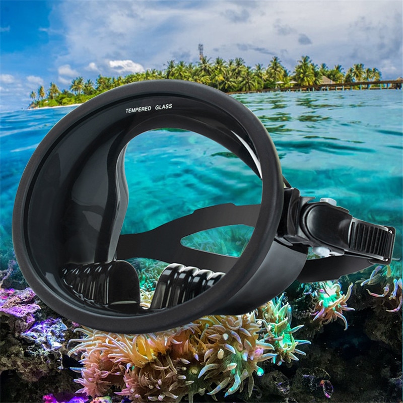 Panoramic View Scuba Diving Mask Anti Fog Silicone Waterproof Snorkeling Mask Spearfishing Full Diving Goggles Dive Equipment