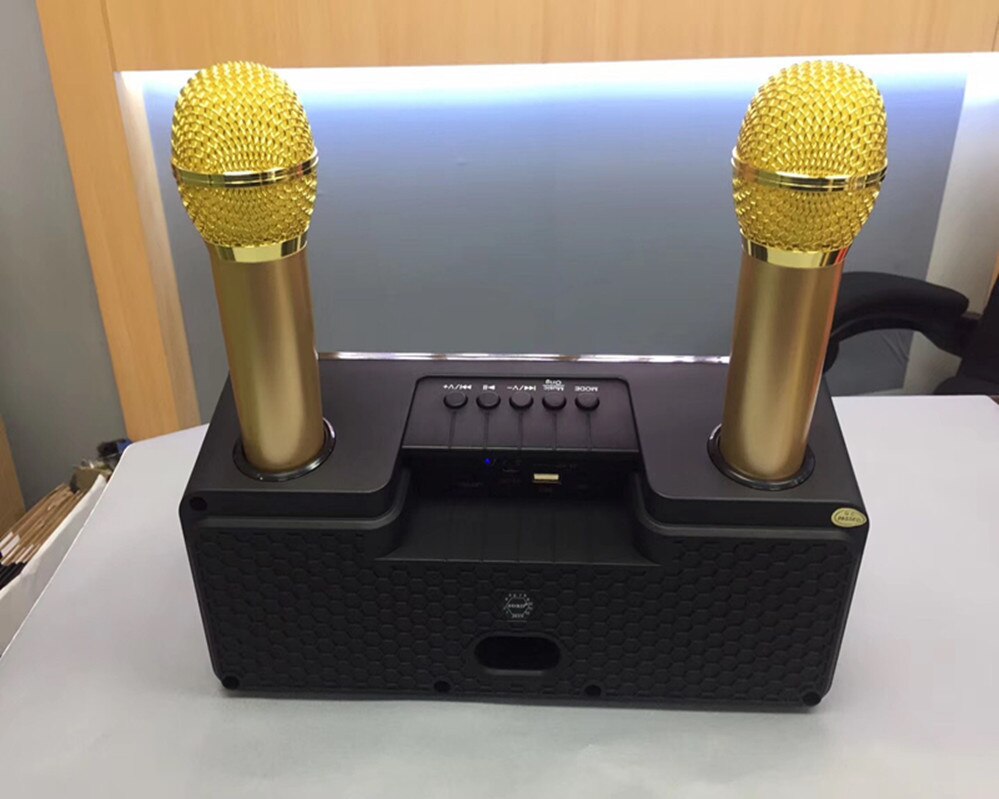 Sd301 Draadloze Blutooth Microfoon Thuis Ktv Outdoor Draagbare Subwoofer Mobiele Telefoon Bluetooth Audio Karaoke Speaker