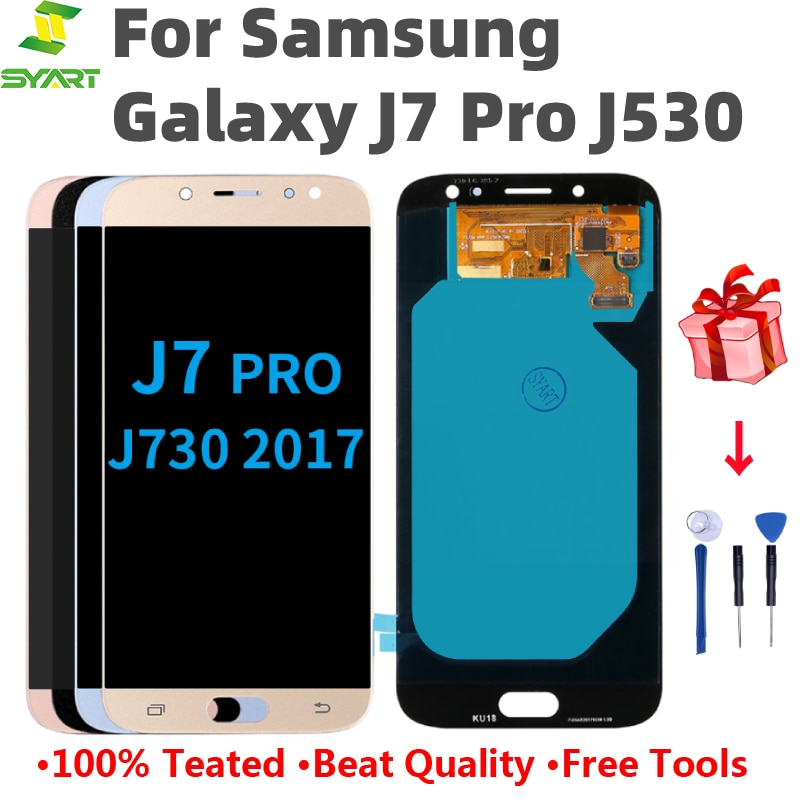 Oled TFT LCD For Samsung Galaxy J7 Pro J730 J730F LCD Display and Touch Screen Digitizer Assembly with frame