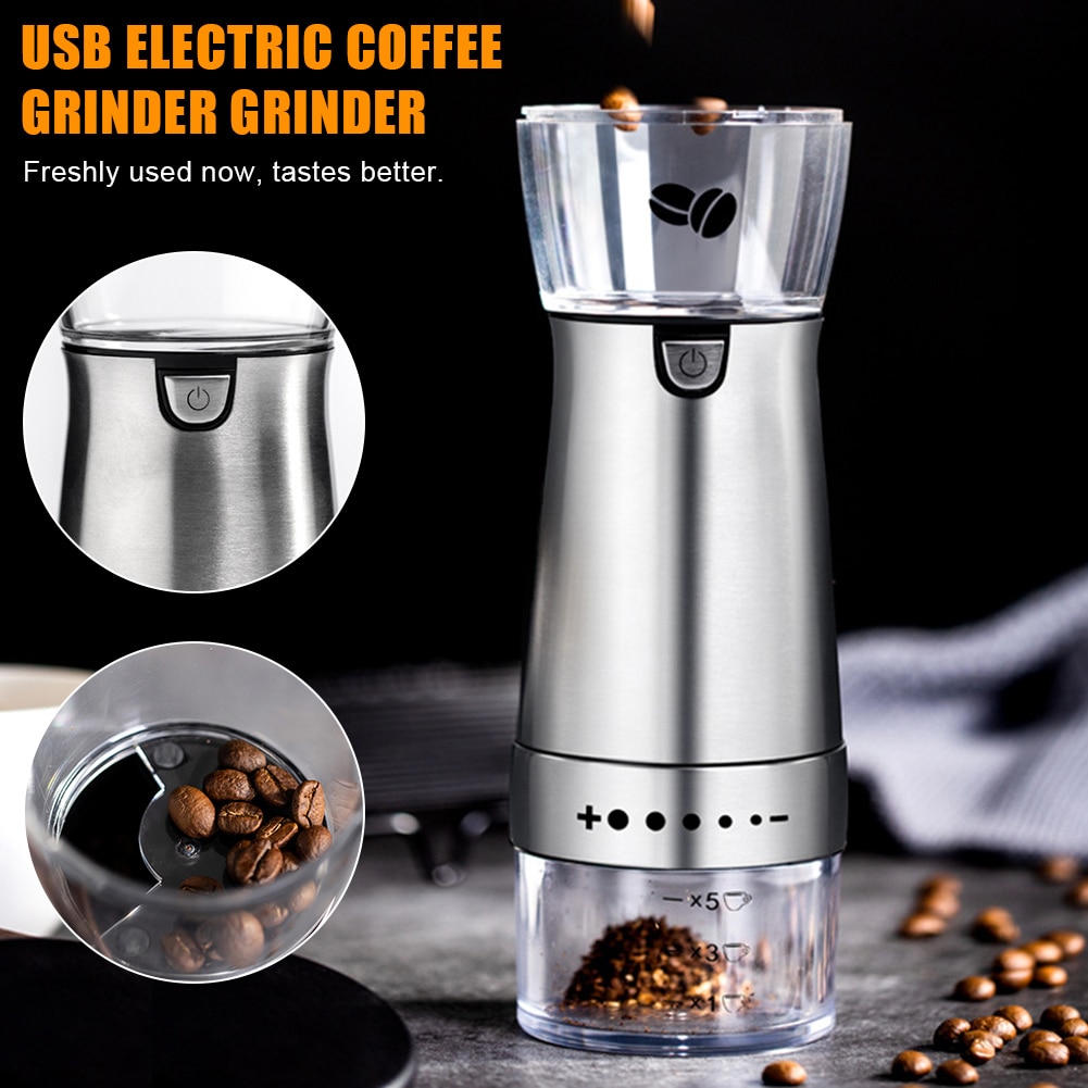 Usb Oplaadbare Koffiemolen Mini Koffiezetapparaat Elektrische Koffiemolen Huishoudelijke Knuffel-Aanbiedingen