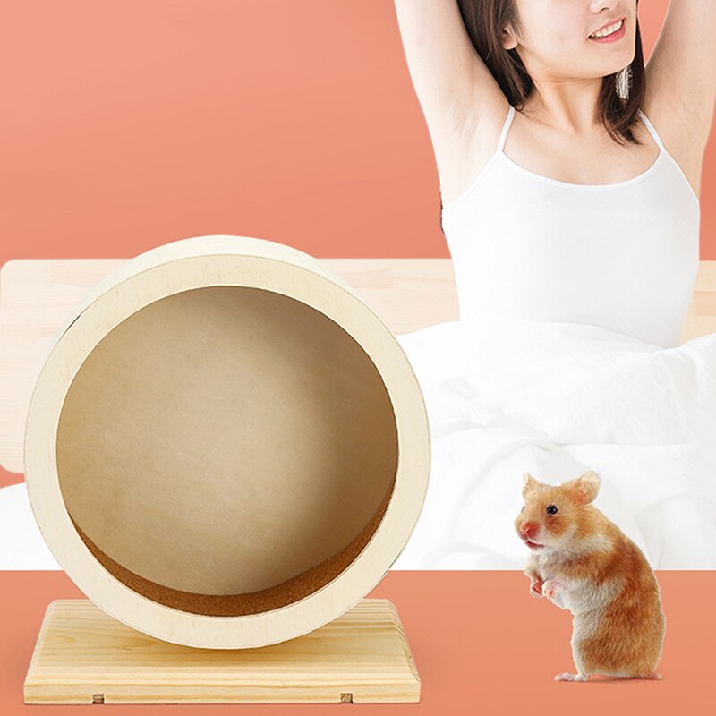 Roue d&#39;exercice en bois pour Hamster, jouet pour Rat, gerbille, Chinchillas