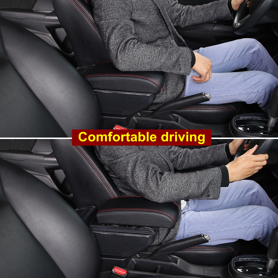 Pour Renault Dacia Duster 2 3 Boîte D&#39;accoudoir De rangement de la Console centrale Voiture Accessoires Cendrier PU Porte-Gobelet USB