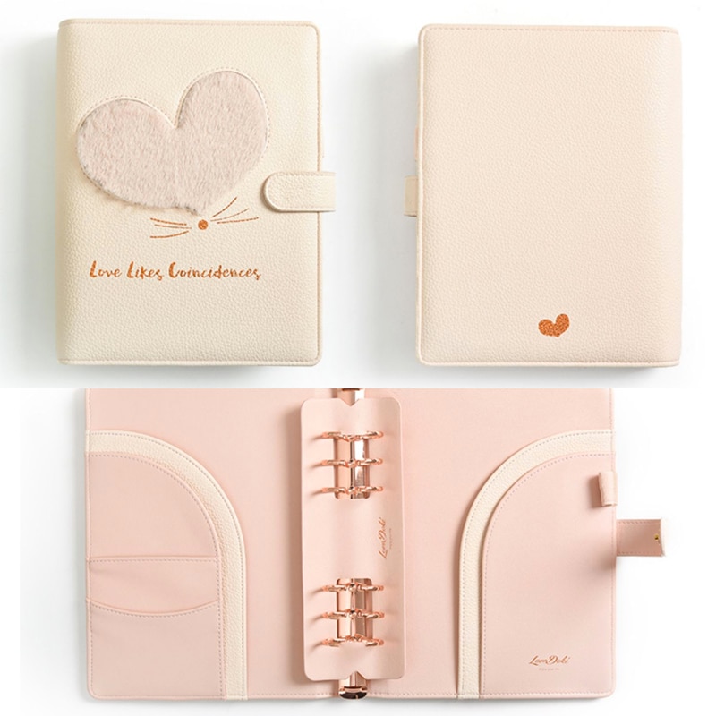 Lovedoki søde mus læder notesbøger og journal  a5 planner arrangør girly dagbog bog skolekontor papirvarer