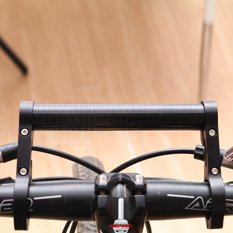 Alargador de manillar de bicicleta, tubo de carbono de 15CM, soporte para Faro de bicicleta de montaña, accesorio soporte para linterna