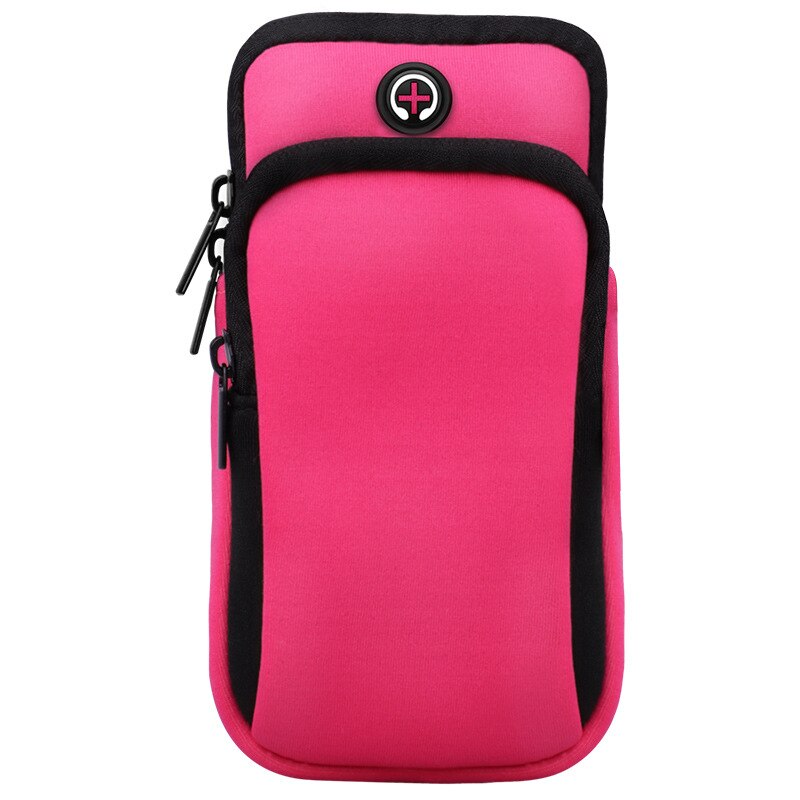 Losfick borsa da braccio sportiva impermeabile per telefono donna uomo per iPhone Huawei Xiaomi sport borsa per cellulare custodia da braccio per telefono: Colore rosa