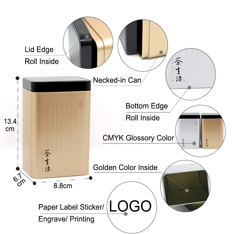 Xin jia yi verpakking blikken pot theepot blik dun blik crèmepot metalen waspoeder blikken pot kleurrijke aluminium blikken pot