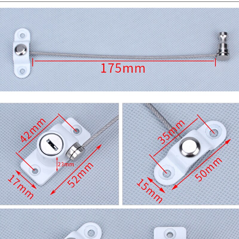 Stainless Steel Limiter Window Lock Child Safety Window Stopper Anti-theft Locks Children Protection Window Restrictor
