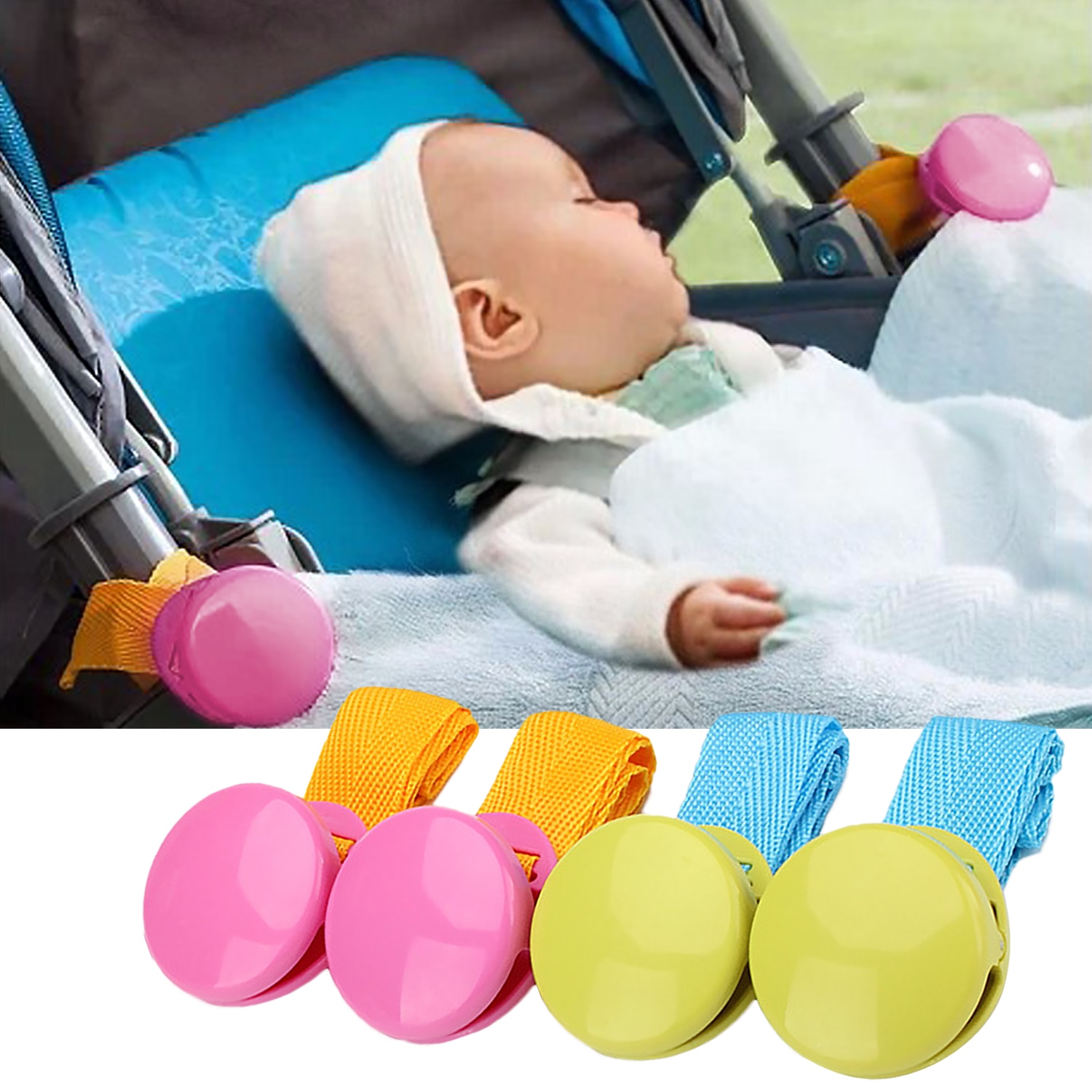 2 Pcs Kinderwagen Anti-Slip Deken Clip Fasteners Grijpers Bretels Houder Voor Sheet Houder Autostoel Accessoire Baby safty