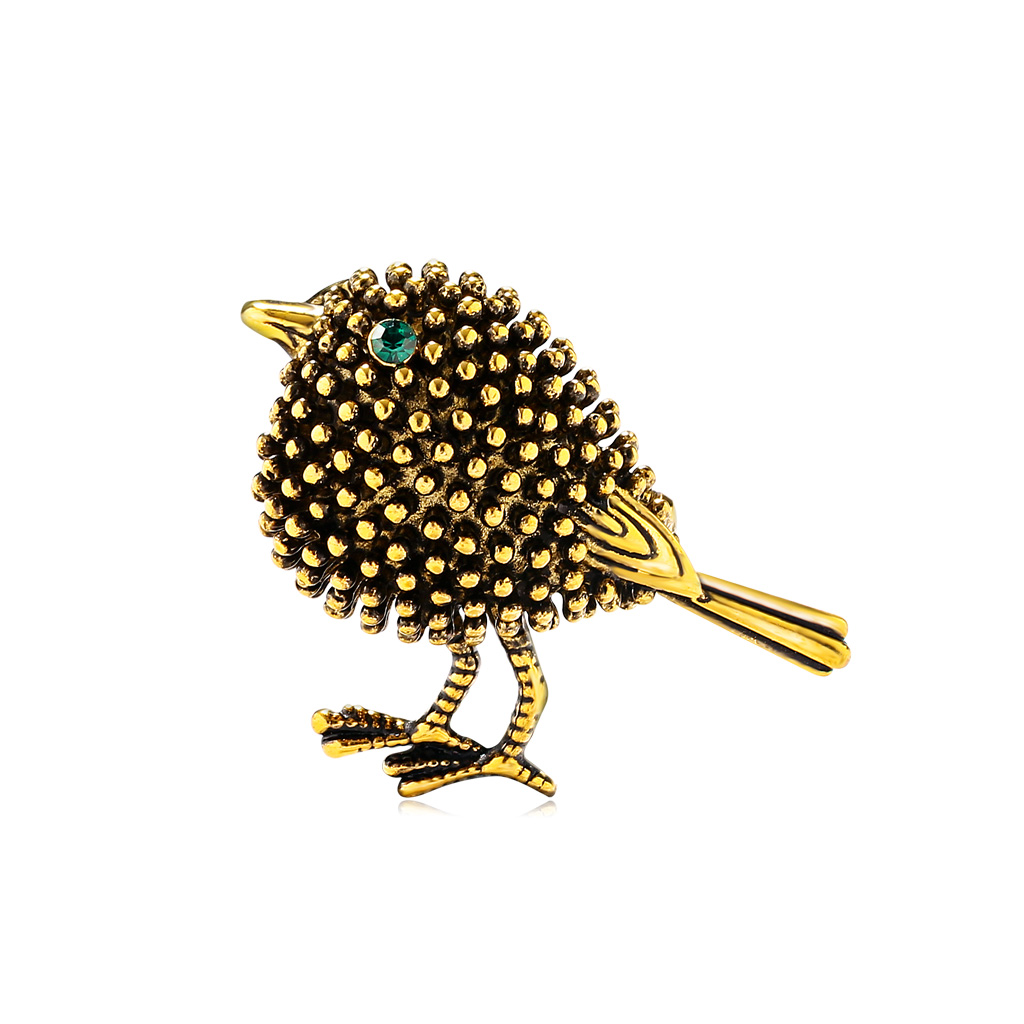 Broche Decoraties Mode Cartoon Vogels Leuke Dier Corsage Broche Sieraden Gold