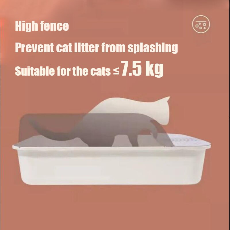 Cat Litter Box Toilets Semi Closed Cat Litter Tray Sandbox Square Semi-closed Anti-splash Deodorant Sandpit Small Cute 3 Colors