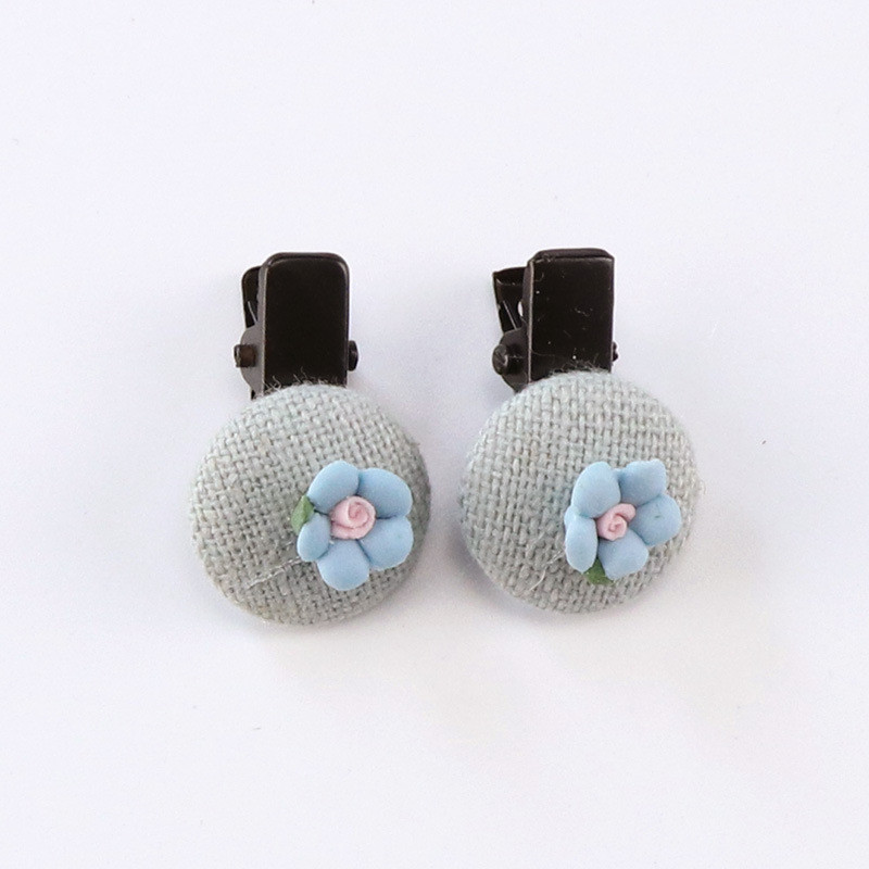 2 stuks/set effen geruite bloemen haarspeldjes voor meisjes, schattige ster haarbandjes voor kinderen en babyhaaraccessoires: 05be bloemen