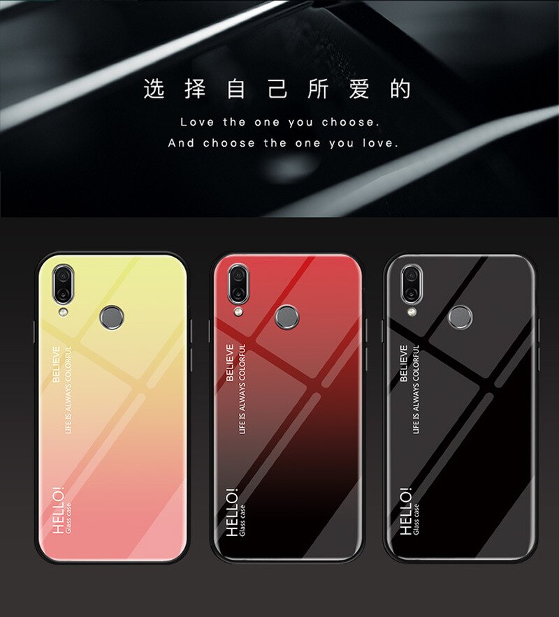 Gradienten Gehärtetem Glas fallen Für Xiao mi rot mi Hinweis 7 5 6 Profi Pocophone F1 mi 8 mi A2 lite 6X 5X A1 mi 9 SE Abdeckung Schutzhülle Fundas