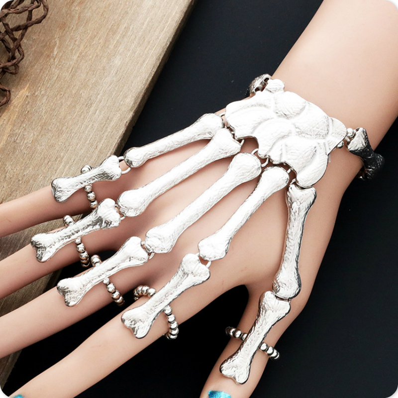 Bracelets squelette en os pour femmes, Rock Punk, accessoires de main, uniques pour filles, bijoux, meilleure créativité, ,