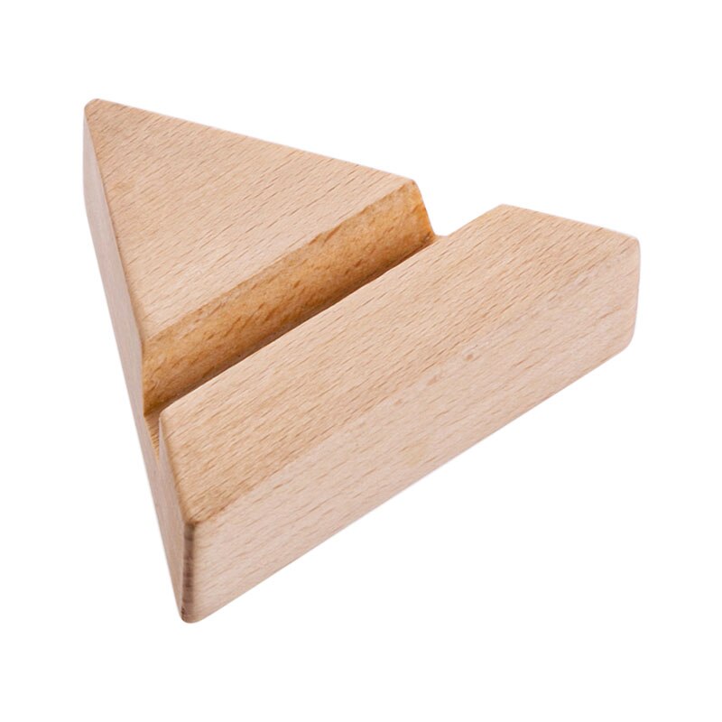 Beech wood bedside phone bracket ipad tablet stand lazy phone holder mobile phone holder Artifact Desktop: Triangle
