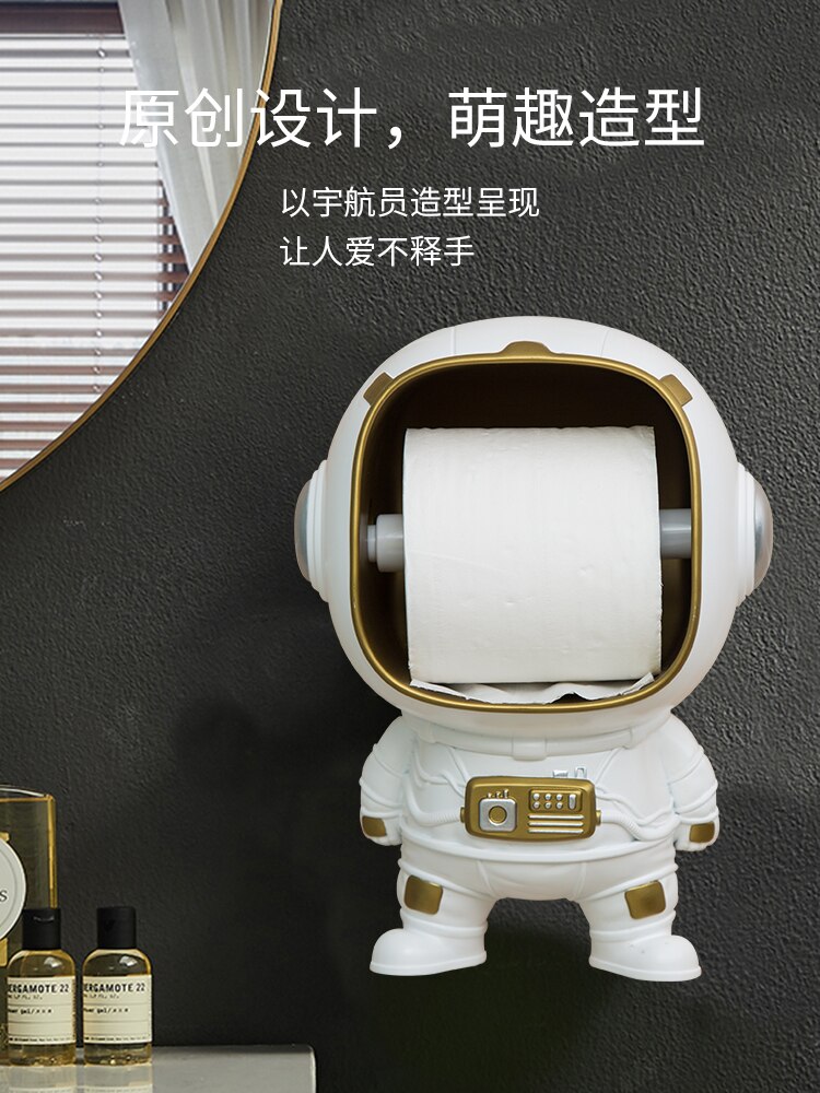 Northern wind astronauts paper holder toilet roll holder cartoon wall hung toilet tissue box to receive