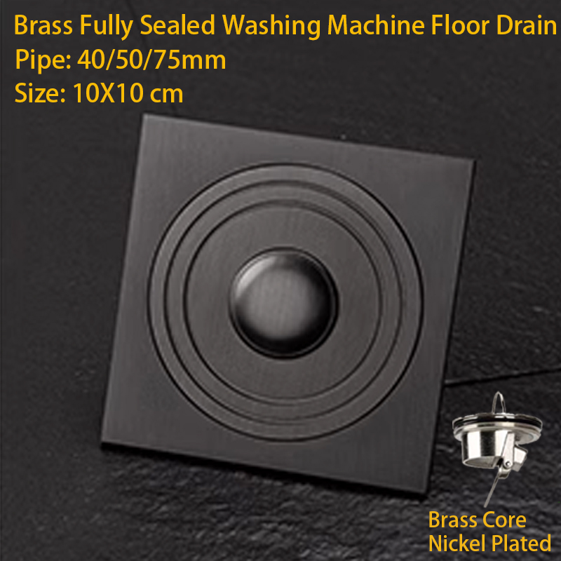 Brass Floor Drain, Metal Grey Color, Washing Machine, Bathroom, Shower, Invisible, Long Strip, Bathroom: Orange