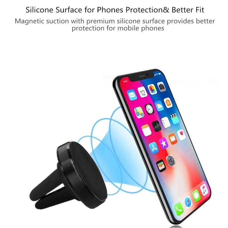 Vbnbv metalen magnetische telefoonhouder in auto gps ventilatierooster montage magneetstandaard auto telefoonhouder standaard voor universele mobiele smartphone