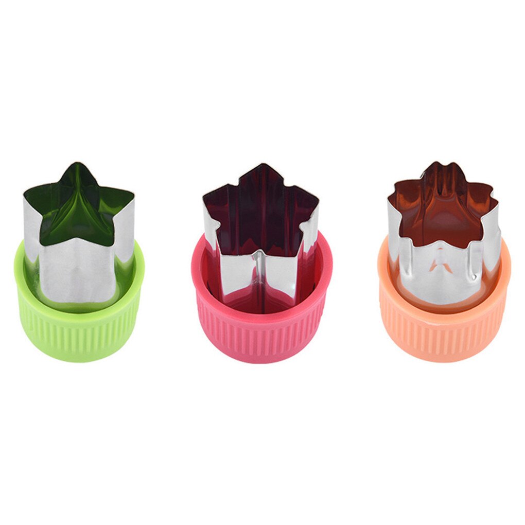 3 Stks/set Rvs Mould Bloemen Fruit Groente Snijder Vormen Set Cookie Slicer Mold Cutter Tools Keuken Accessoires