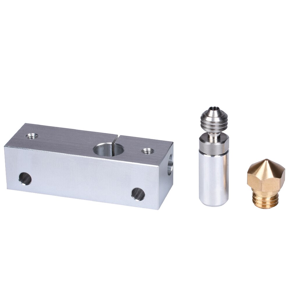 Swiss MK10-Kit de Hotend de Metal, garganta de rotura de calor MK10, boquilla de latón, tubo térmico, bloque de enfriamiento ranurado para piezas de impresora 3D
