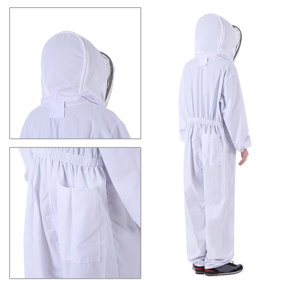 Traje de protección de apicultura, traje de algodón de apicultor, capucha de velo de seguridad, traje de ropa, traje de abeja, equipo WF