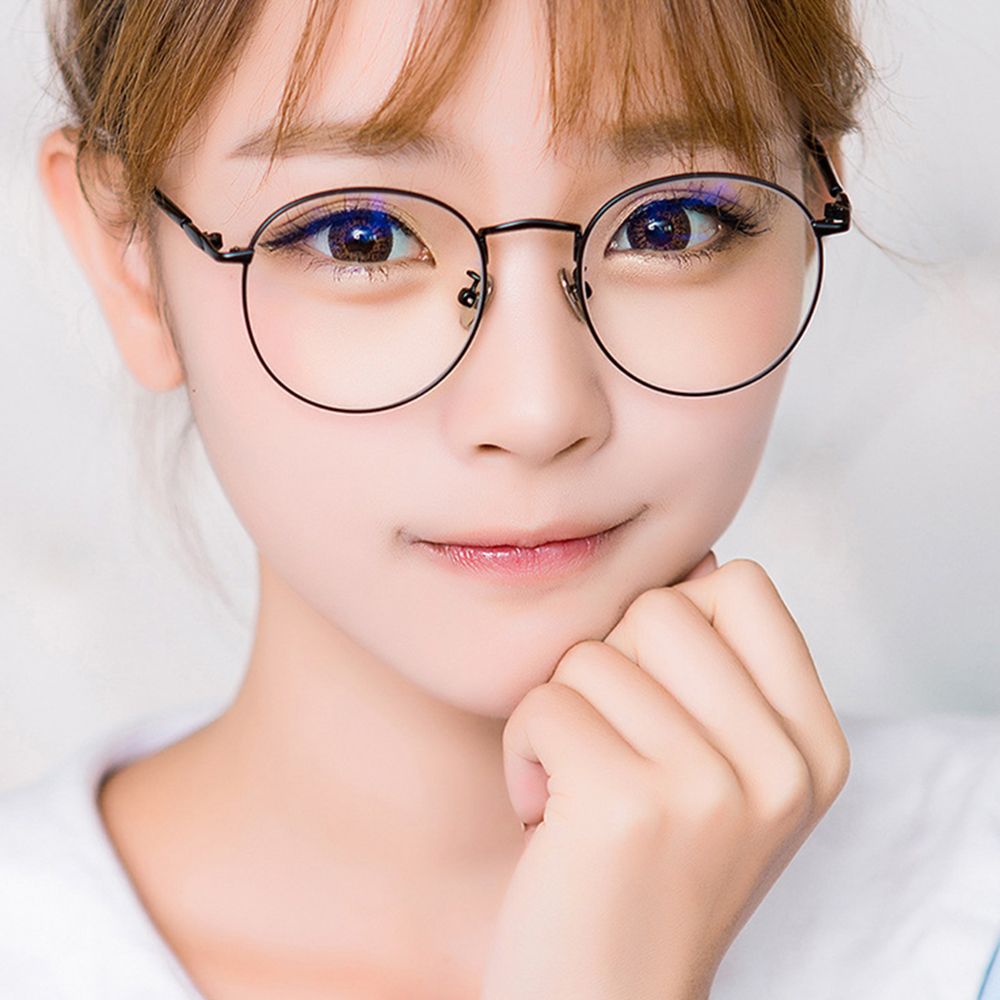 Metal Unisex Computer Round Frame Glasses Women Rays Radiation Eyewear Frame Anti Blue Light Glasses Hair Care Tools