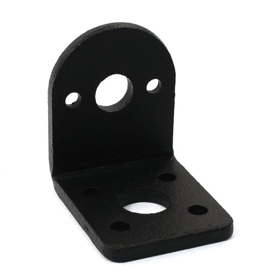 Black Metal L Shaped Mounting Bracket Holder for 25mm Gear Motor