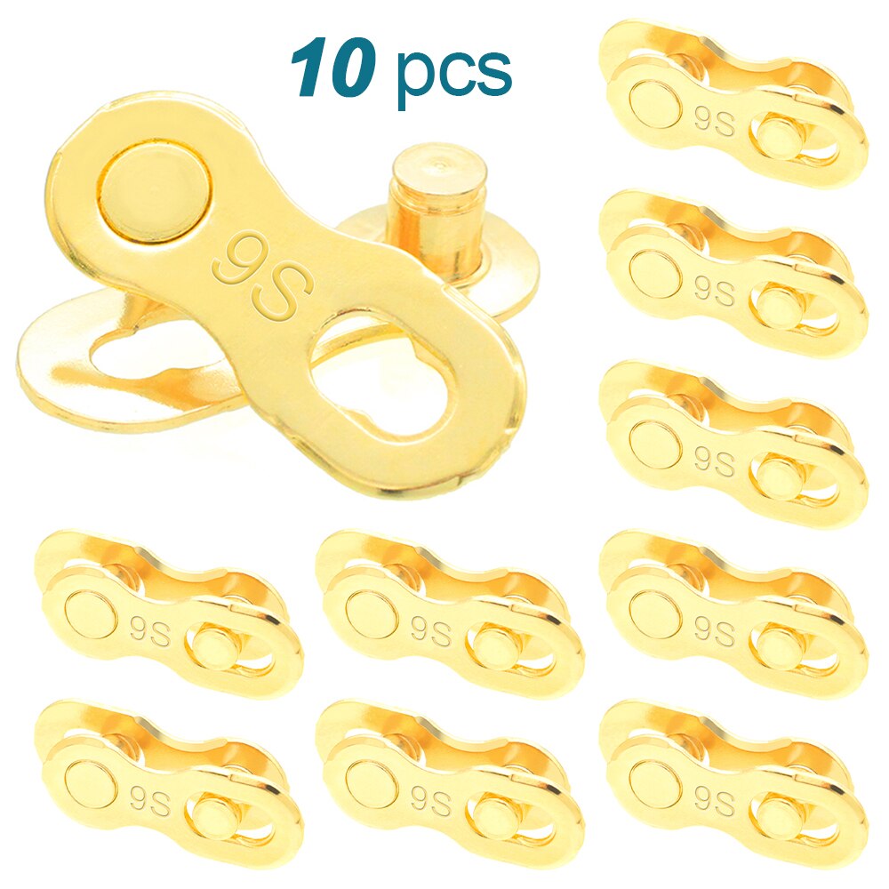 10pcs 6/9/10/11/12 Speed Bicycle Chain Link Connector JointMagic Button Speed Quick Master Link Chain Mountain Bike Accessories: 9 speed