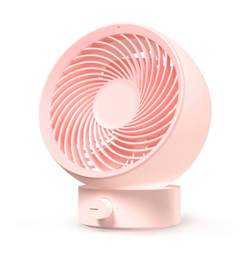 Originele xiaomi 3 life mini luchtcirculatieventilator, 330 krachtige windenergie, usb-oplaadfunctie, laag geluidsniveau, hoge windsnelheid, wit en roze: Roze