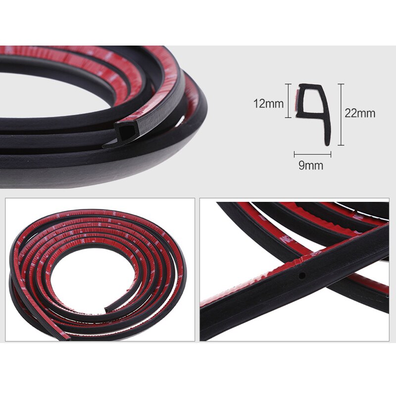 Tira de sellado para coche en forma de P, tira de sellado para puerta de coche, antipolvo, goma, aislamiento acústico, tipo P, burlete, sellos de goma para puerta