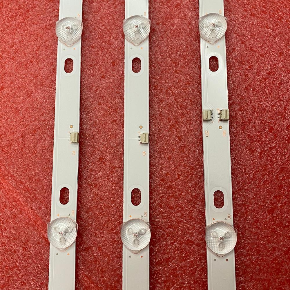 3 Stks/set 828Mm 8LED(6V) Led Backlight Strip Voor JS-D-JP43DM-A81EC JS-D-JP43DM-B82EC (80227) E43DM1000 Mcpcb