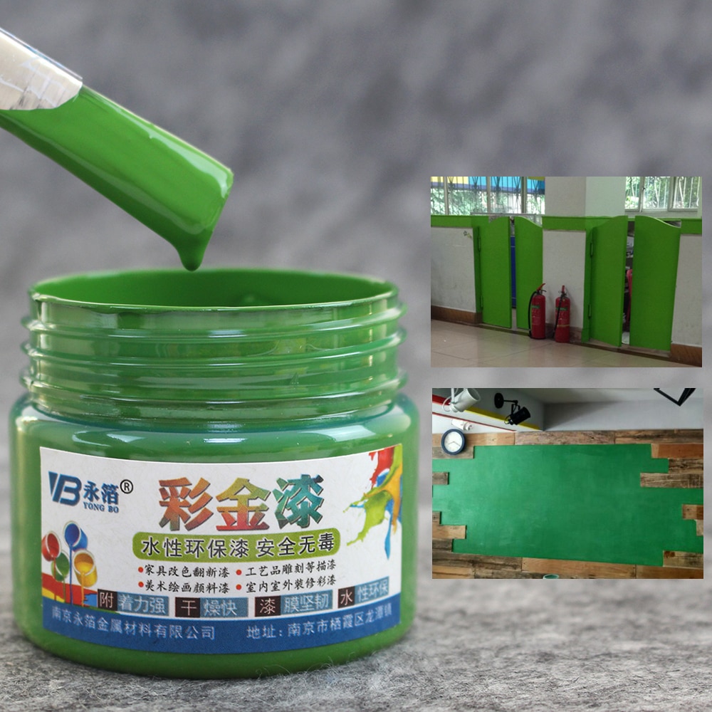 Green Water-based Paint Wood Varnish Acrylic Lacquer Paint for Wood Fabric Furniture Ceramic Metal Hand-painted Anti-rust 100g