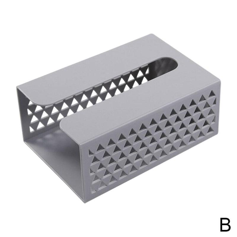 Wall Mounted Self Adhesive Plastic Tissue Box Napkin Home Paper Box Napkin Holder Towel Storage Paper Hollow Organizer