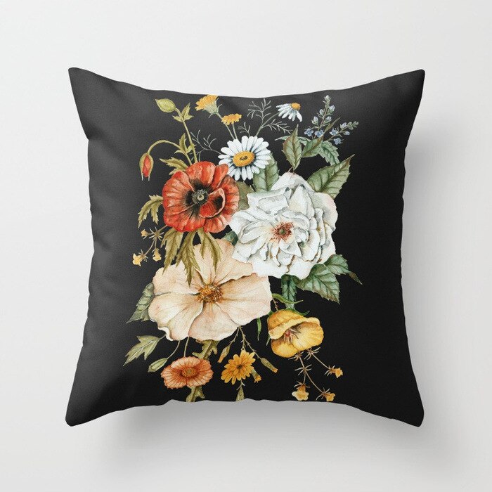 Bloemen planten serie decoratieve kussenhoes kussen kussensloop polyester 45*45 sierkussen woondecoratie kussensloop: Drd 93-10