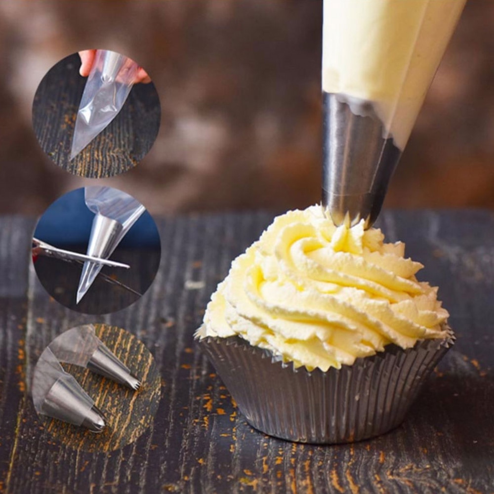 Disposable Pastry Bags Icing Piping Cake Pastry Cupcake Decor Bags Fondant Cake Cream Pastry Tip Baking Tools 100/200/300pcs